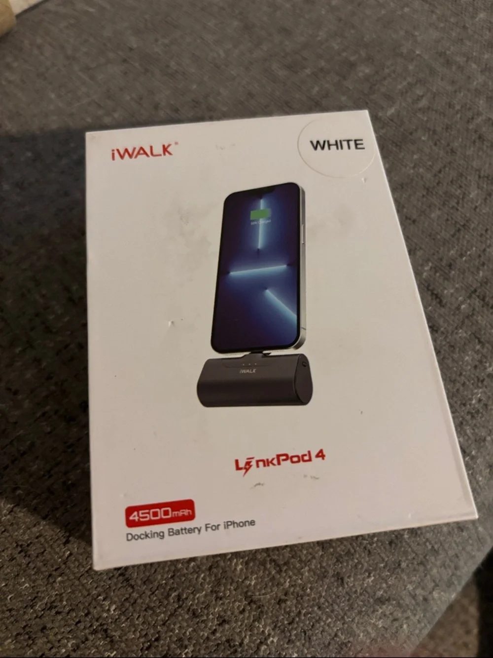 Lightning Iwalk 4 4500mAh Docking Battery Charger - White